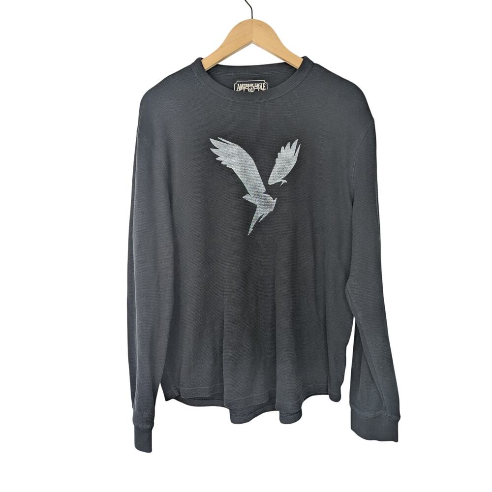 American Eagle Men's Eagle Graphic Thermal Long Sleeve Shirt